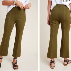 Anthropologie Olive green Flare Pants